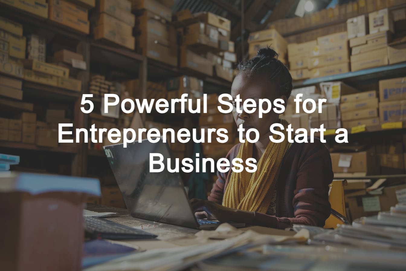 Entrepreneur in front of laptop