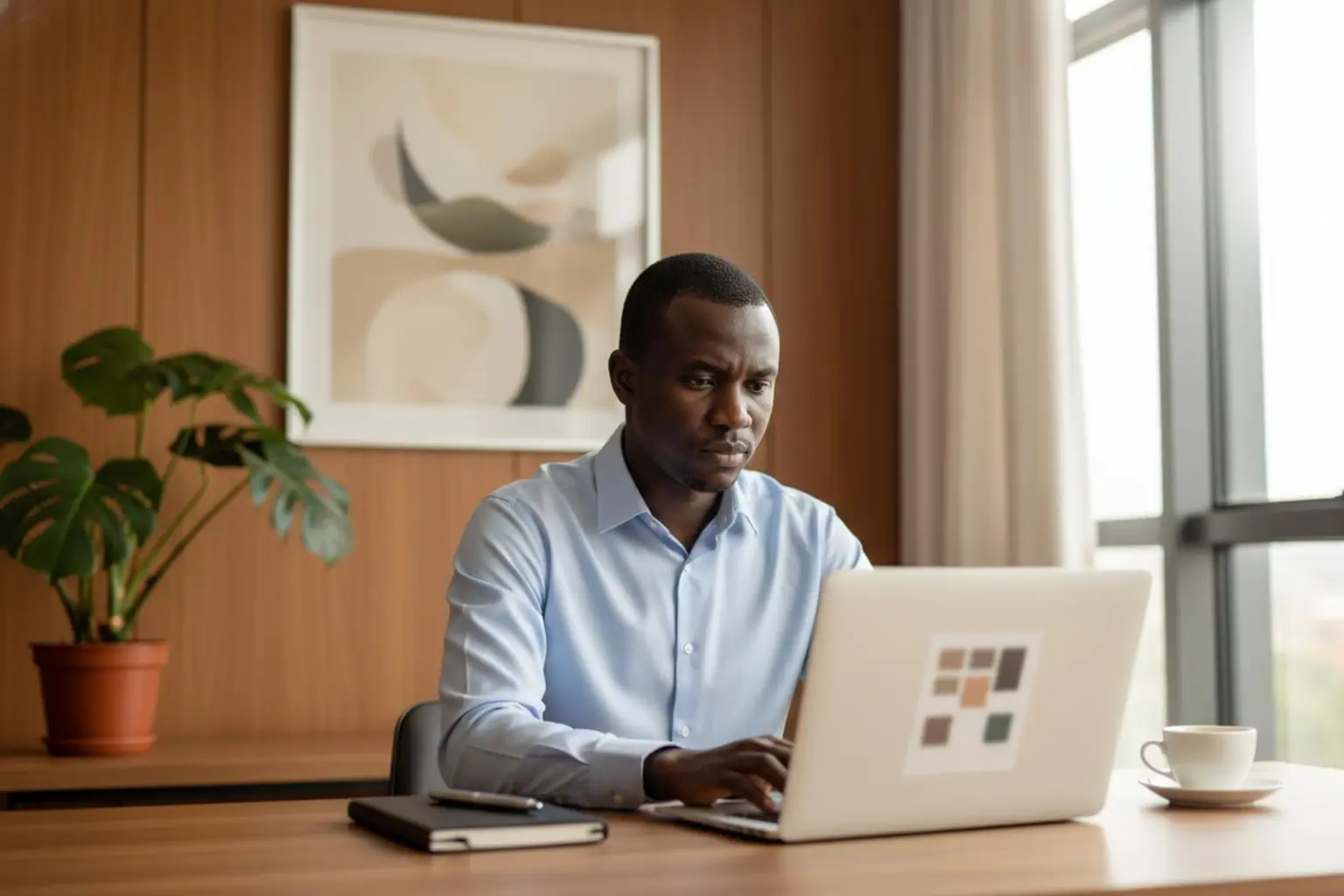 Kenyan importer checking HS code on laptop before placing order from China