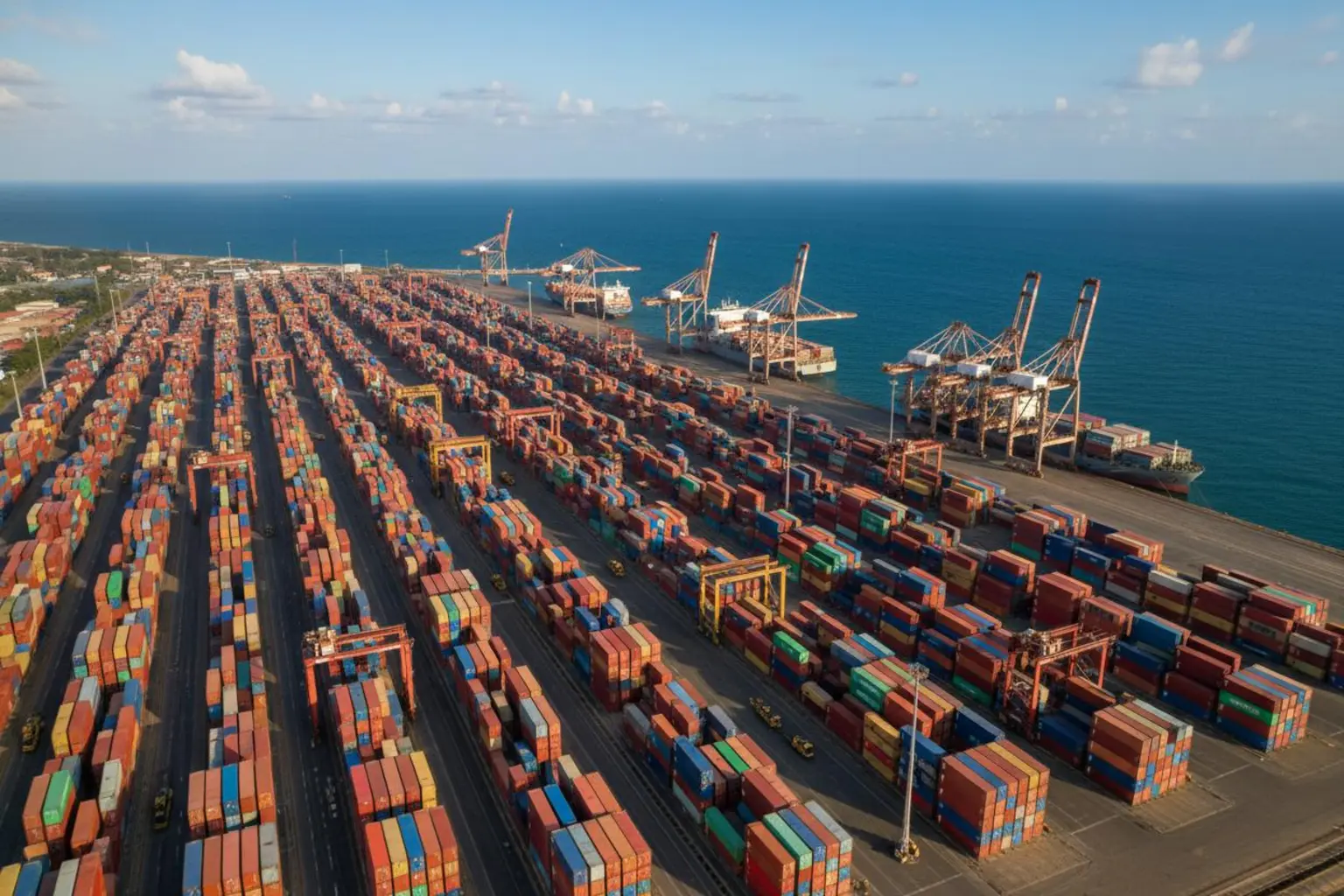 Cargo containers at Mombasa port awaiting KRA customs clearance Kenya