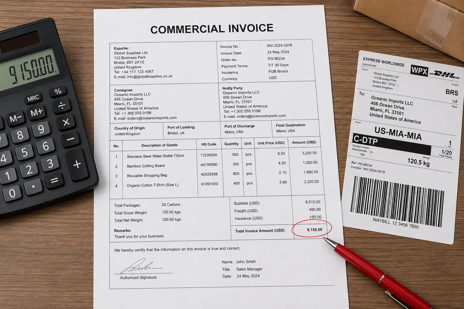 Commercial invoice
