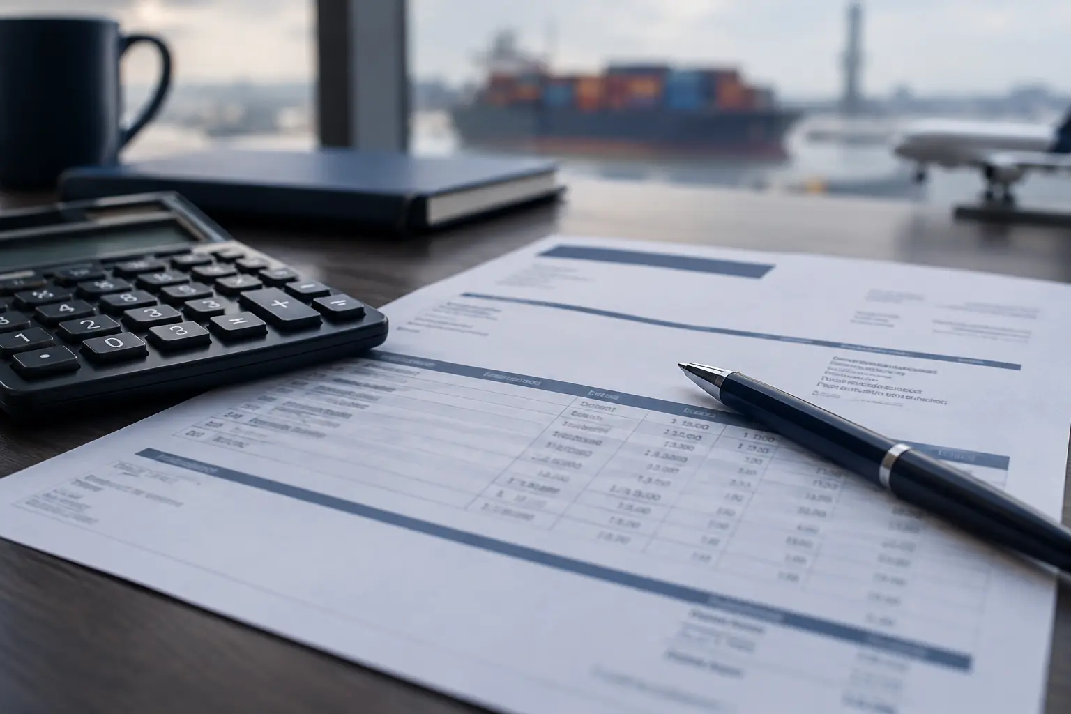 shipping line invoice showing demurrage and detention charges for a Kenya import