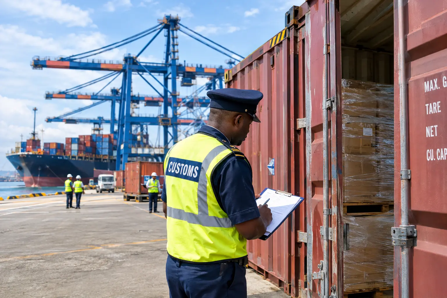 customs clearance process at a Kenyan port for a China shipment